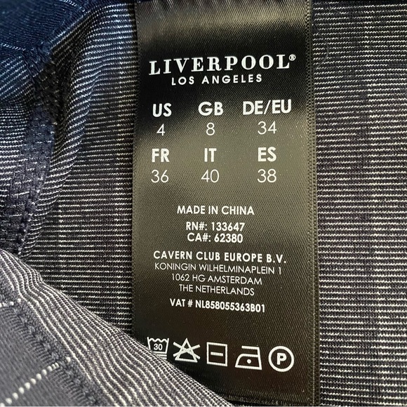 Liverpool Navy Pinstripe Pencil Skirt, 4/27 - Picture 11 of 13